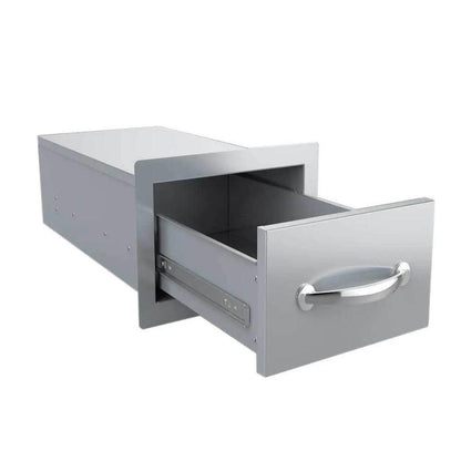 Sunstone Classic Series 14" Stainless Steel Single Access Drawer Flush Mount