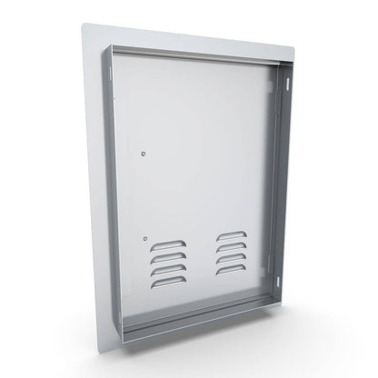 Sunstone Classic Series 14" x 20" Stainless Steel Left Swing Vertical Vented Door