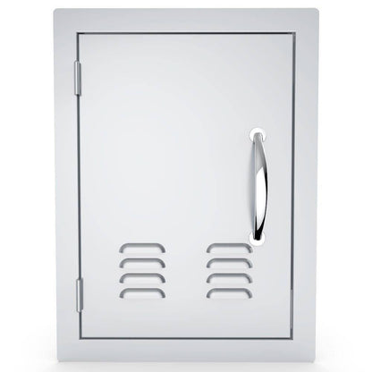 Sunstone Classic Series 14" x 20" Stainless Steel Left Swing Vertical Vented Door