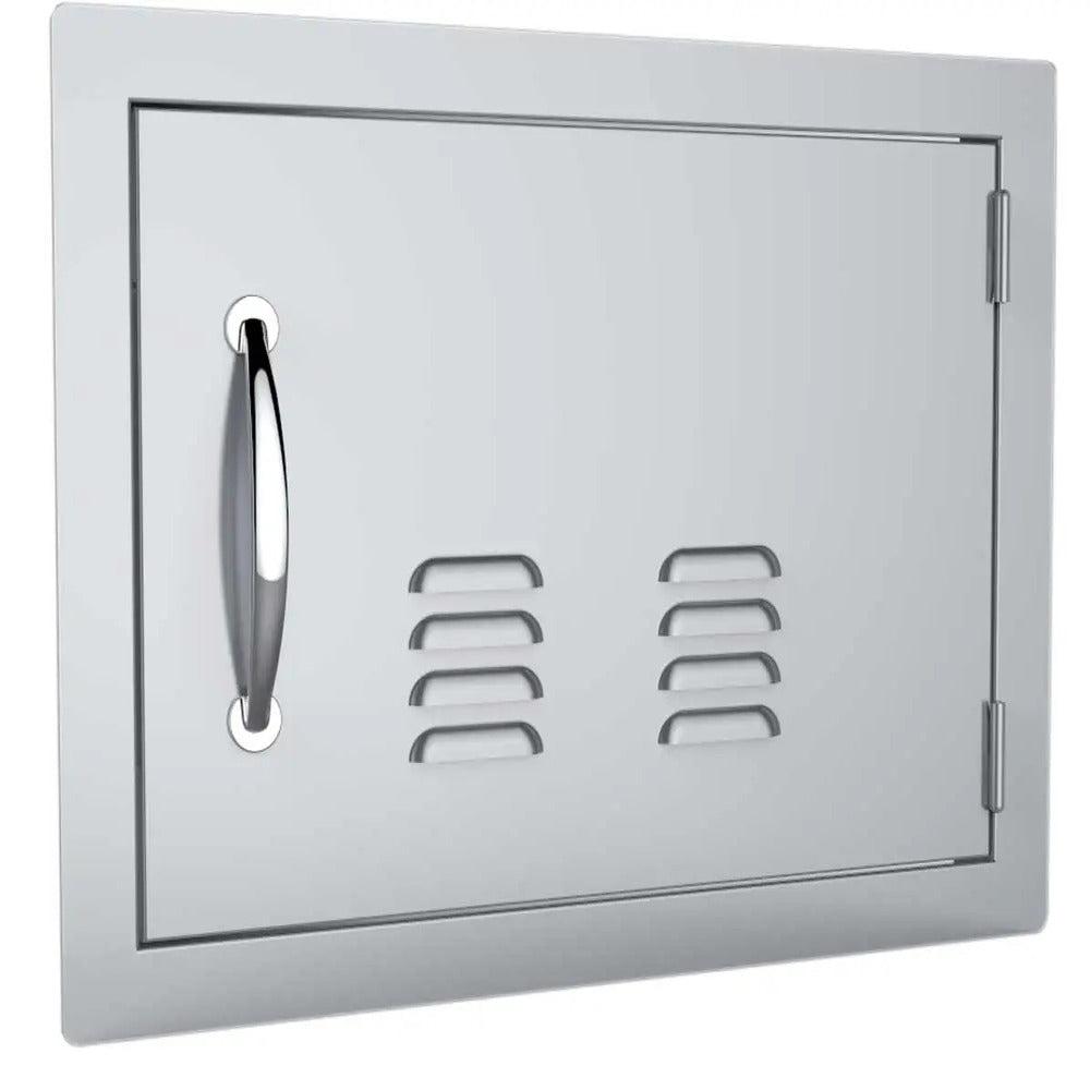 Sunstone Classic Series 14" x 20" Stainless Steel Right Swing Horizontal Vented Door