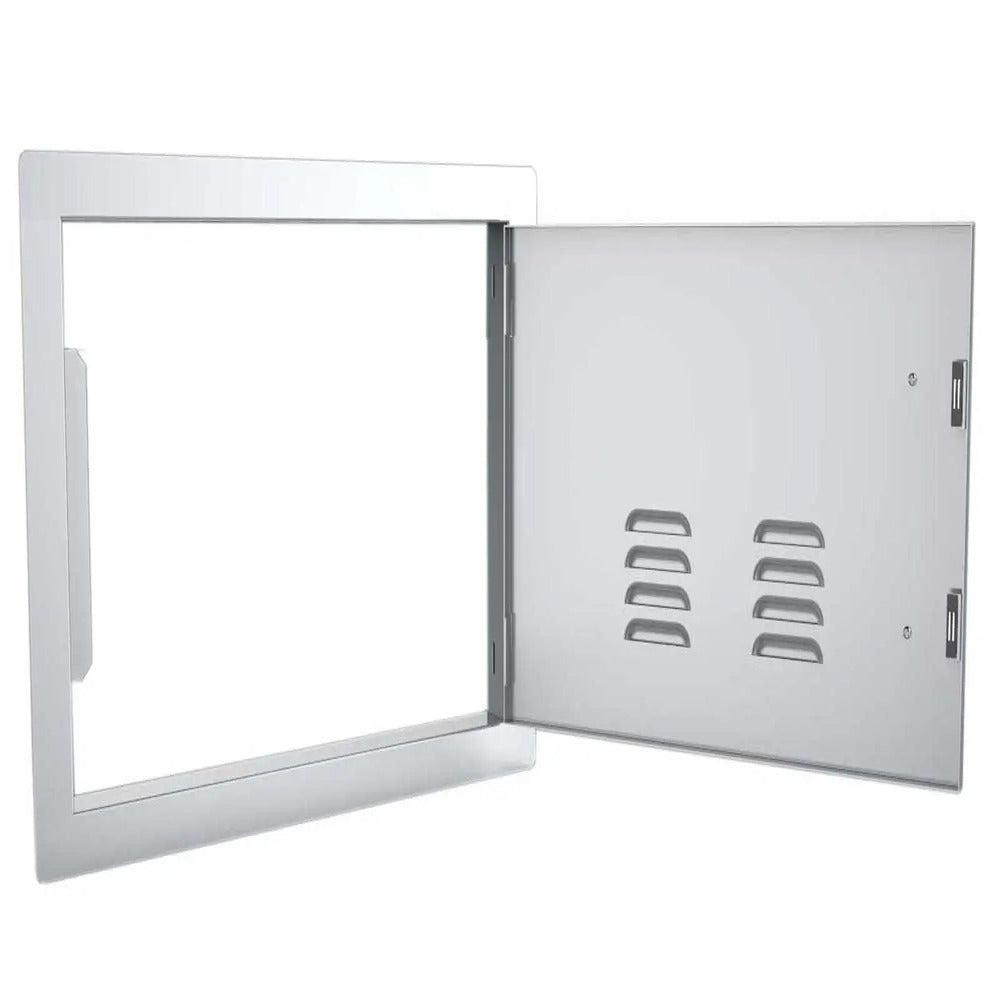 Sunstone Classic Series 14" x 20" Stainless Steel Right Swing Horizontal Vented Door