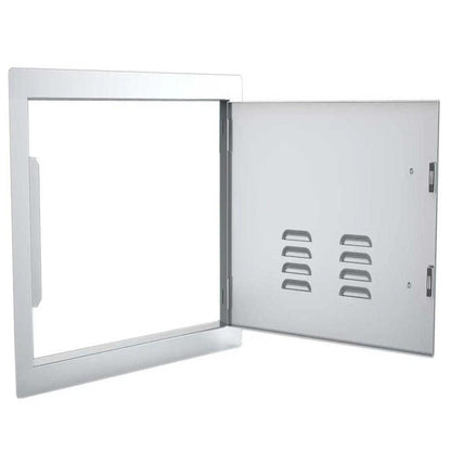 Sunstone Classic Series 14" x 20" Stainless Steel Right Swing Horizontal Vented Door