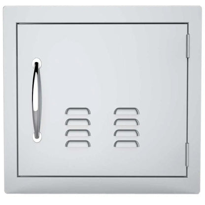 Sunstone Classic Series 14" x 20" Stainless Steel Right Swing Horizontal Vented Door