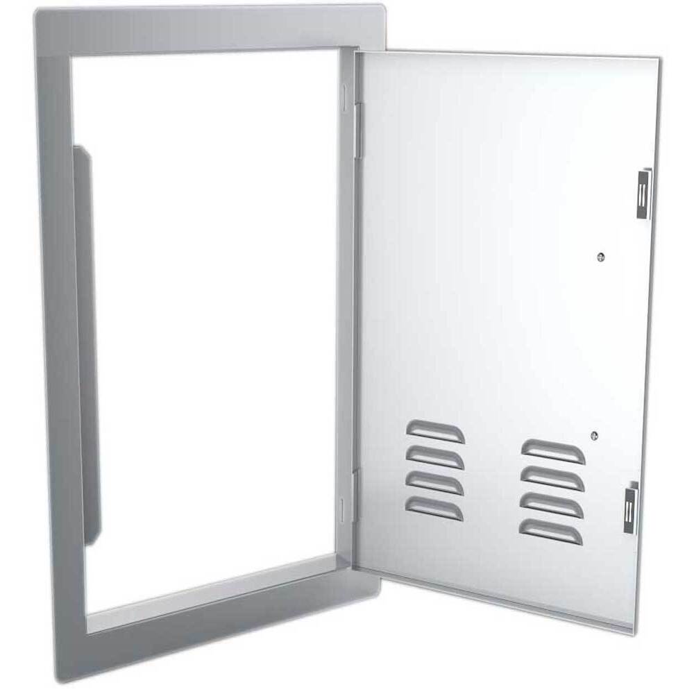 Sunstone Classic Series 14" x 20" Stainless Steel Right Swing Vertical Vented Door