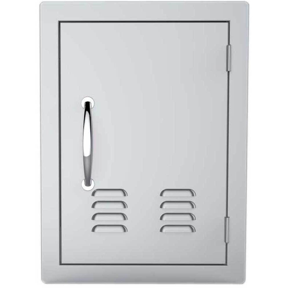 Sunstone Classic Series 14" x 20" Stainless Steel Right Swing Vertical Vented Door