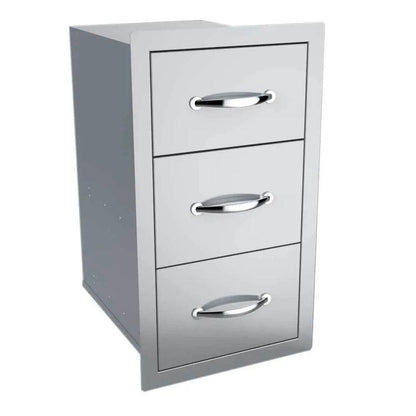 Sunstone Classic Series 17" Stainless Steel Double Drawer and Paper Towel Holder Combo