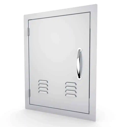 Sunstone Classic Series 17" x 24" Stainless Steel Left Swing Vertical Vented Door