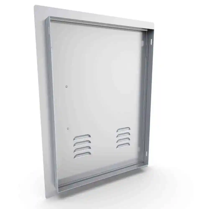 Sunstone Classic Series 17" x 24" Stainless Steel Left Swing Vertical Vented Door