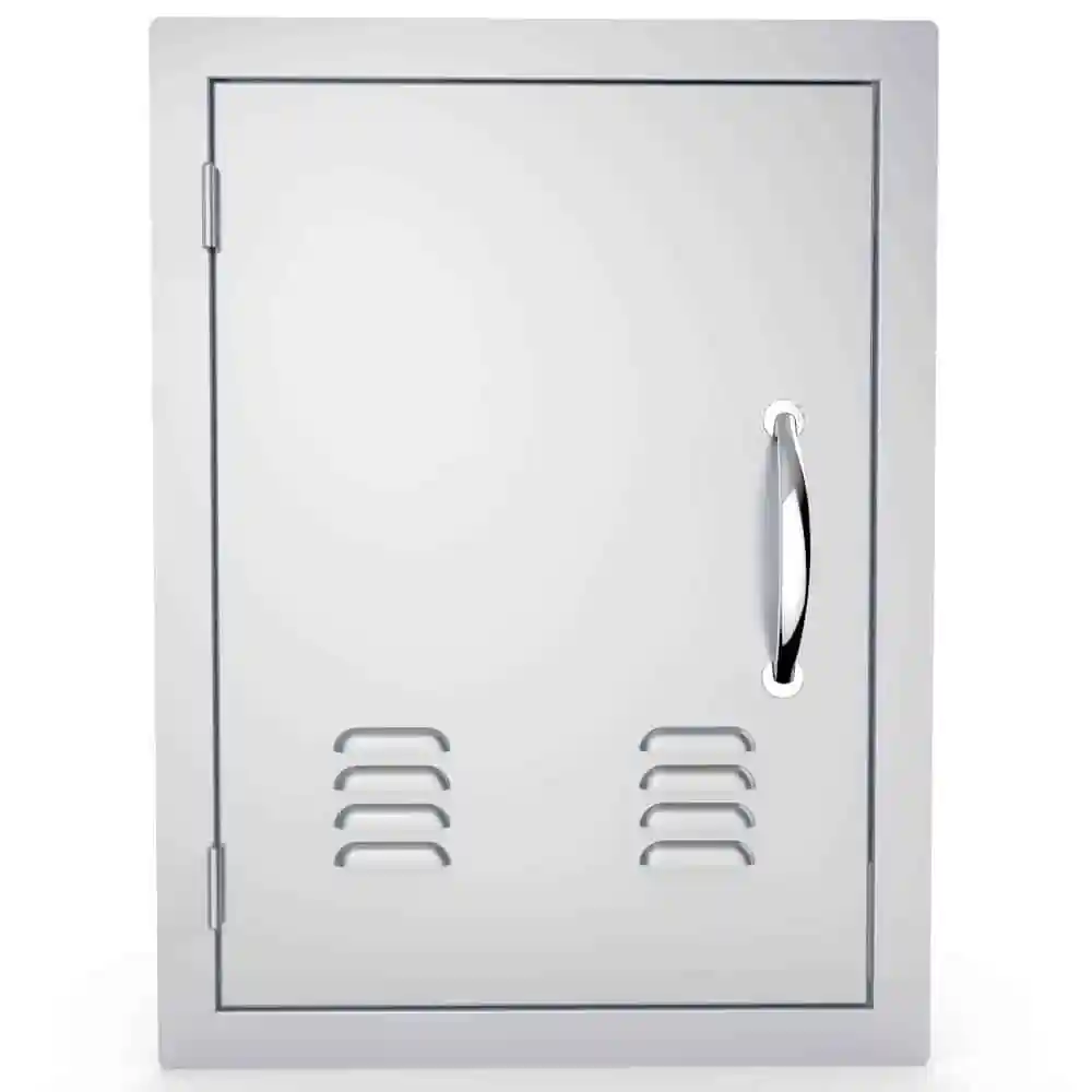 Sunstone Classic Series 17" x 24" Stainless Steel Left Swing Vertical Vented Door