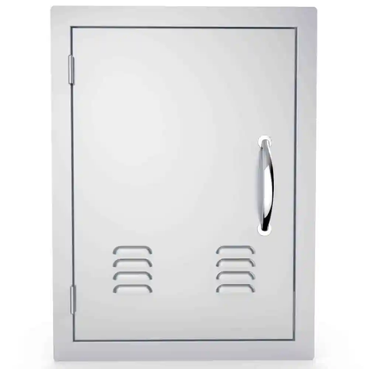 Sunstone Classic Series 17" x 24" Stainless Steel Left Swing Vertical Vented Door