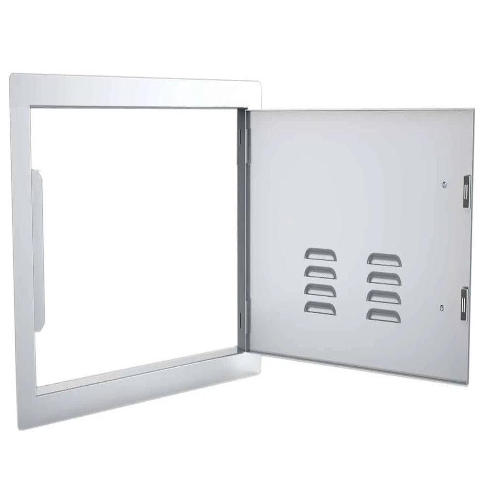 Sunstone Classic Series 17" x 24" Stainless Steel Right Swing Horizontal Vented Door