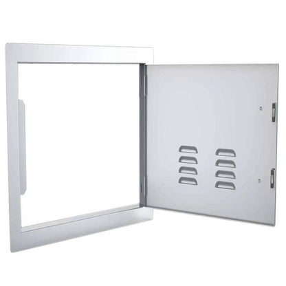 Sunstone Classic Series 17" x 24" Stainless Steel Right Swing Horizontal Vented Door