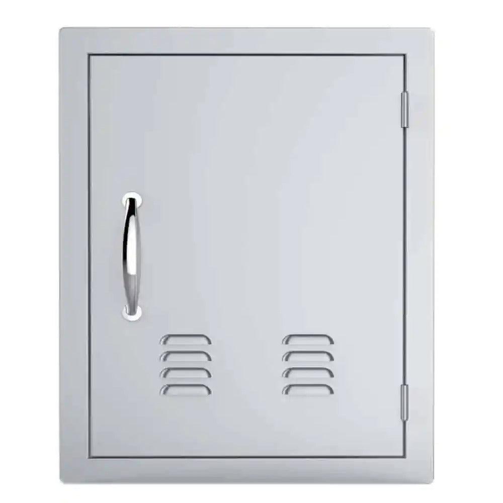 Sunstone Classic Series 17" x 24" Stainless Steel Right Swing Vertical Vented Door