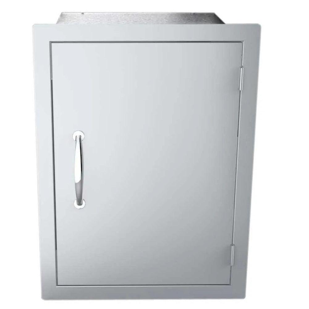 Sunstone Classic Series 24" x 17" Stainless Steel Flush Mount Vertical Dry Storage Pantry Cabinet