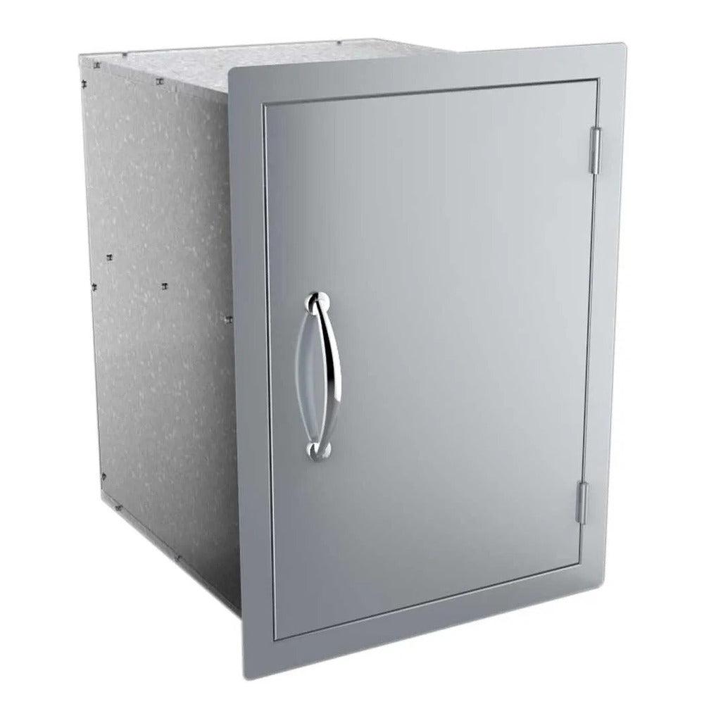 Sunstone Classic Series 24" x 17" Stainless Steel Flush Mount Vertical Dry Storage Pantry Cabinet