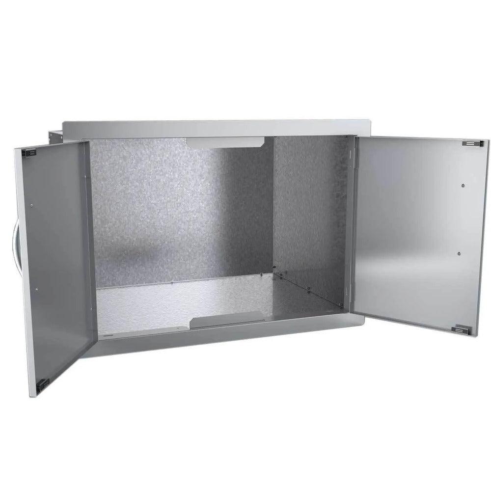 Sunstone Classic Series 30" Stainless Steel Flush Mount Double Door Dry Storage Pantry