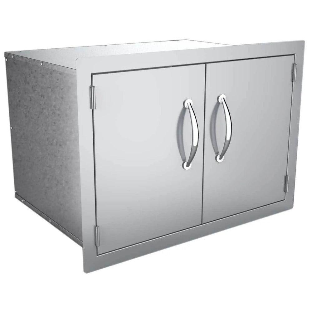 Sunstone Classic Series 30" Stainless Steel Flush Mount Double Door Dry Storage Pantry