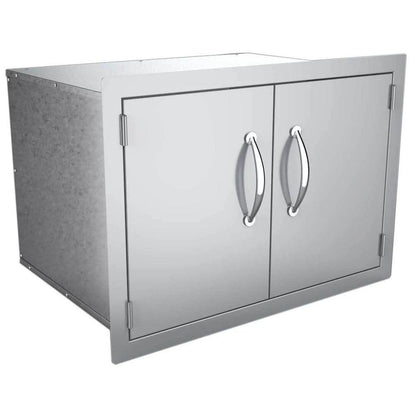 Sunstone Classic Series 30" Stainless Steel Flush Mount Double Door Dry Storage Pantry