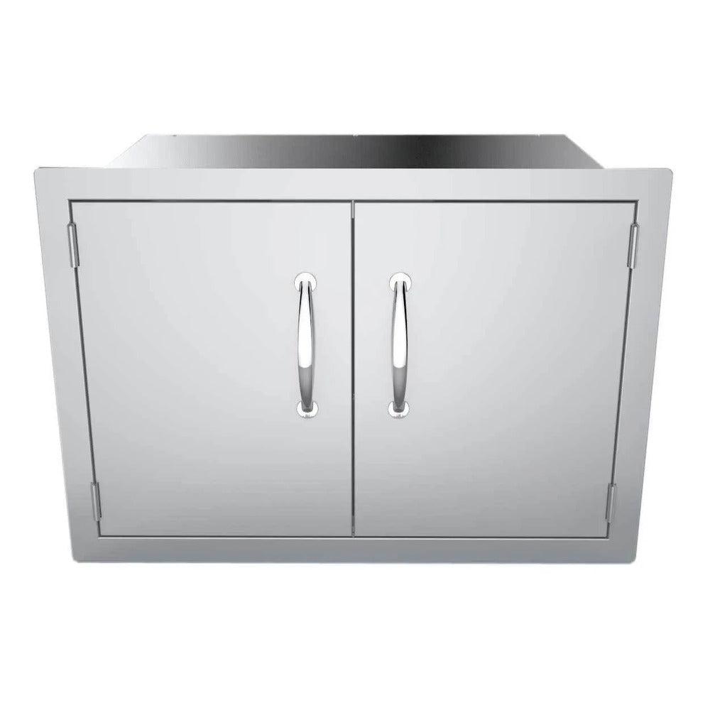 Sunstone Classic Series 30" Stainless Steel Flush Mount Double Door Dry Storage Pantry