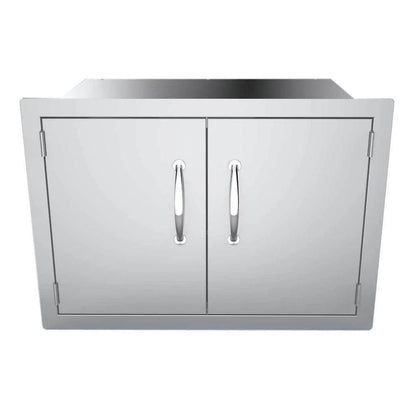 Sunstone Classic Series 30" Stainless Steel Flush Mount Double Door Dry Storage Pantry