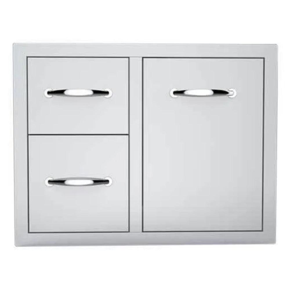 Sunstone Classic Series 30" Stainless Steel Tank Tray Double Drawer Combo