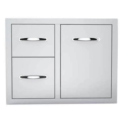 Sunstone Classic Series 30" Stainless Steel Tank Tray Double Drawer Combo