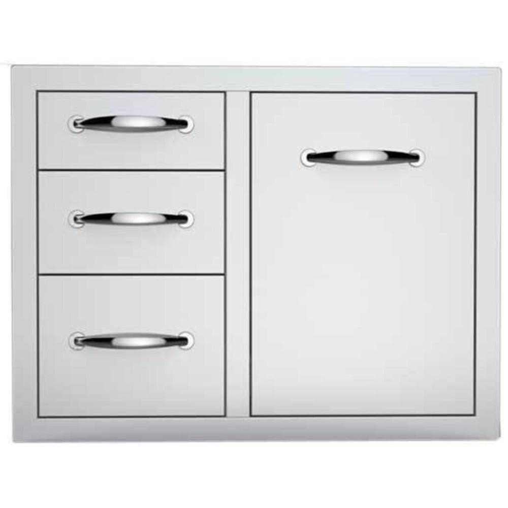 Sunstone Classic Series 30" Stainless Steel Tank Tray Triple Drawer Combo