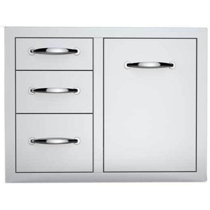Sunstone Classic Series 30" Stainless Steel Tank Tray Triple Drawer Combo