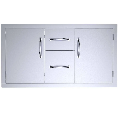 Sunstone Classic Series 42" Stainless Steel Flush Style Double Drawer and Door Combo
