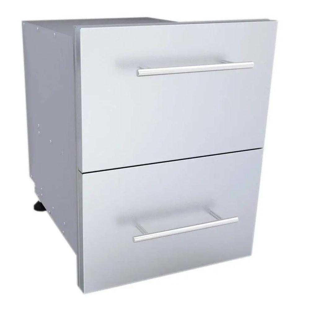 Sunstone Designer Series 18" Stainless Steel Paper Towel Double Drawer Combo