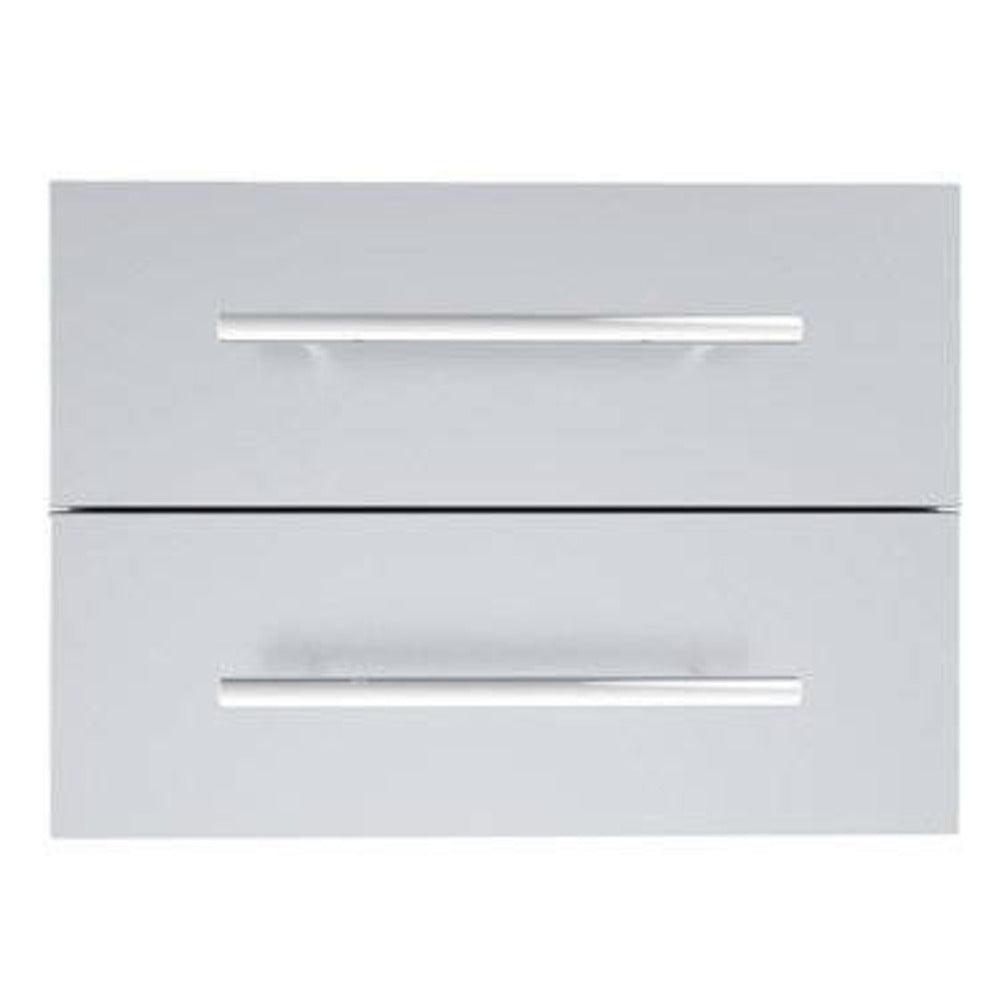 Sunstone Designer Series 18" x 13" Stainless Steel Multi-Configurable Double Drawer with Self-Leveling Legs
