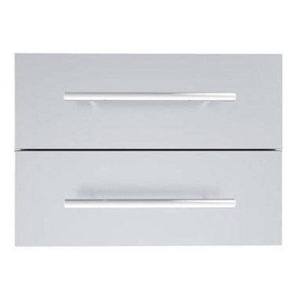 Sunstone Designer Series 18" x 13" Stainless Steel Multi-Configurable Double Drawer with Self-Leveling Legs