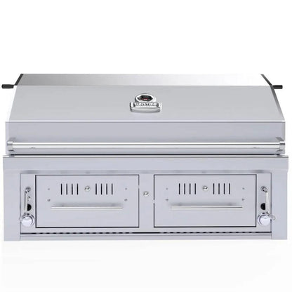 Sunstone Emerald Series 42" Stainless Steel Gas-Hybrid Dual Zone 2 Burner Charcoal/Wood Burning Propane Grill