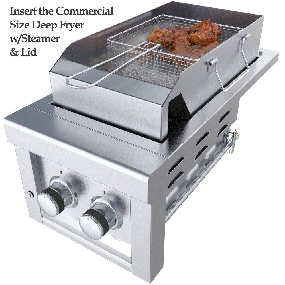 Sunstone Ruby Series 13" Stainless Steel Companion Pro Natural Gas Burner with LED Accent Light