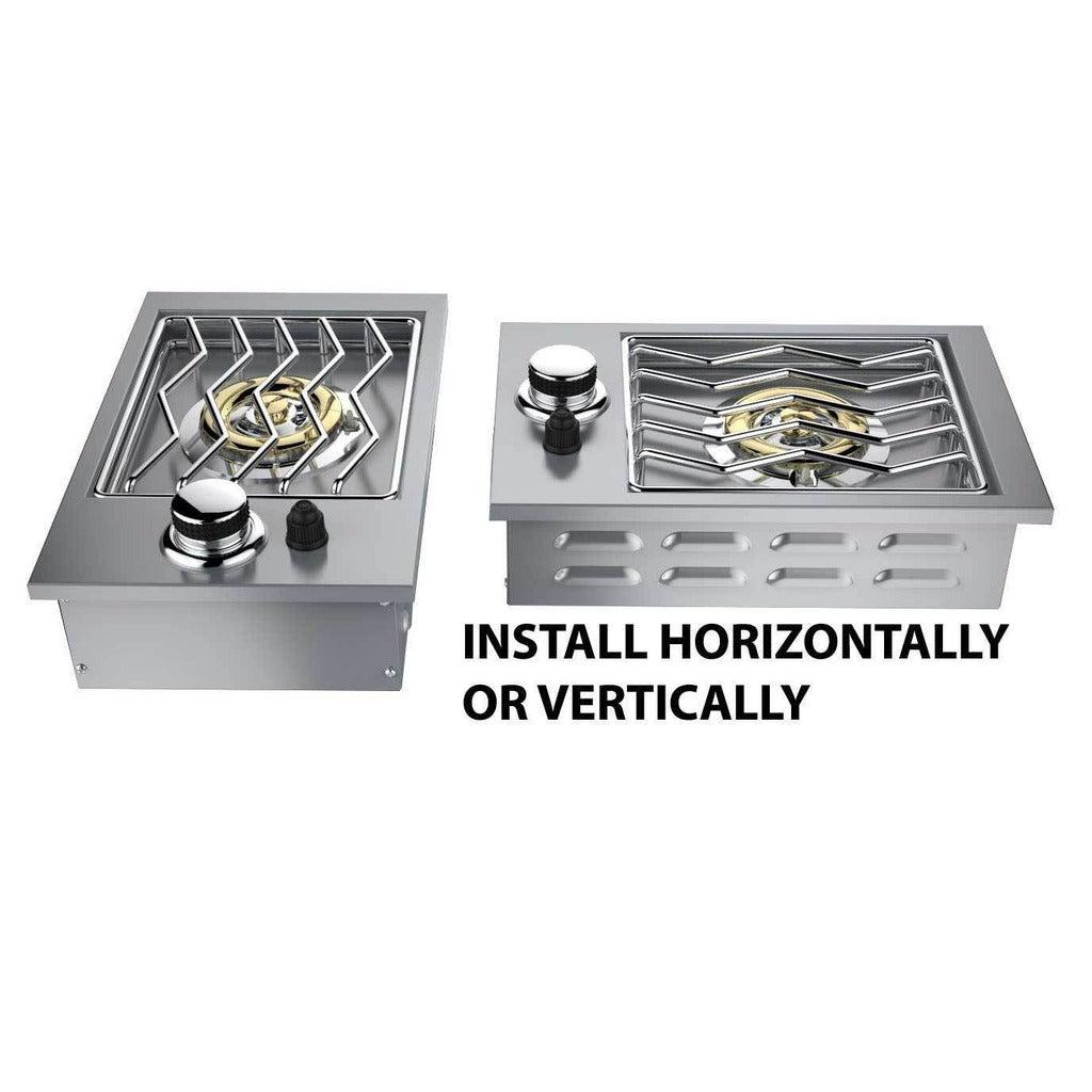 Sunstone Ruby Series 13" Stainless Steel Single Side Drop-In Propane Burner