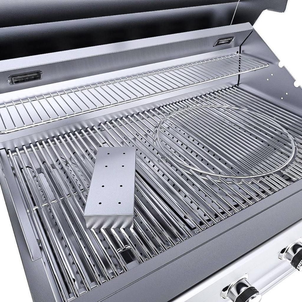 Sunstone Ruby Series 36" 4-Burner Pro-Sear Stainless Steel Drop-In Natural Gas Gas Grill with LED Lights