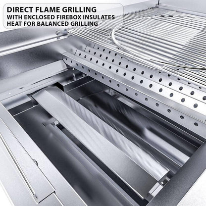 Sunstone Ruby Series 36" 4-Burner Pro-Sear Stainless Steel Drop-In Natural Gas Gas Grill with LED Lights