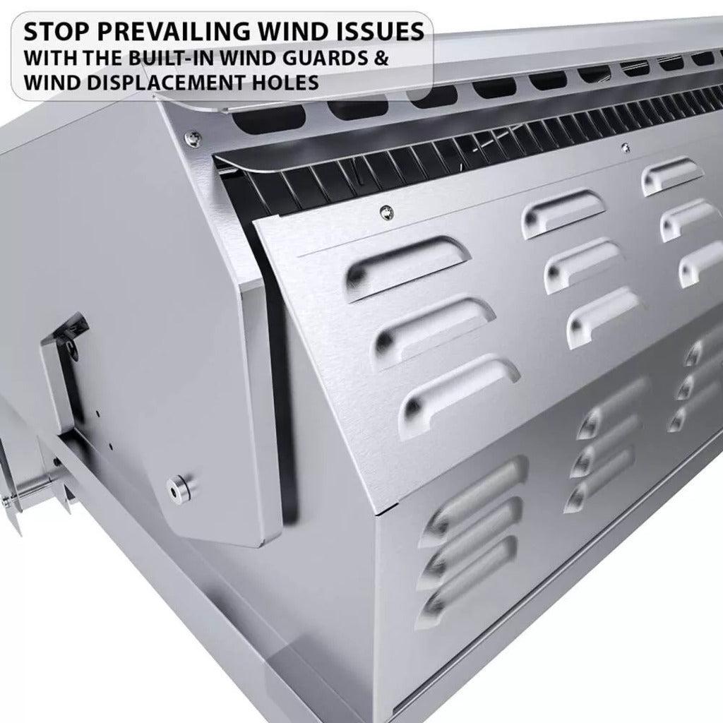 Sunstone Ruby Series 36" 4-Burner Pro-Sear Stainless Steel Drop-In Natural Gas Gas Grill with LED Lights
