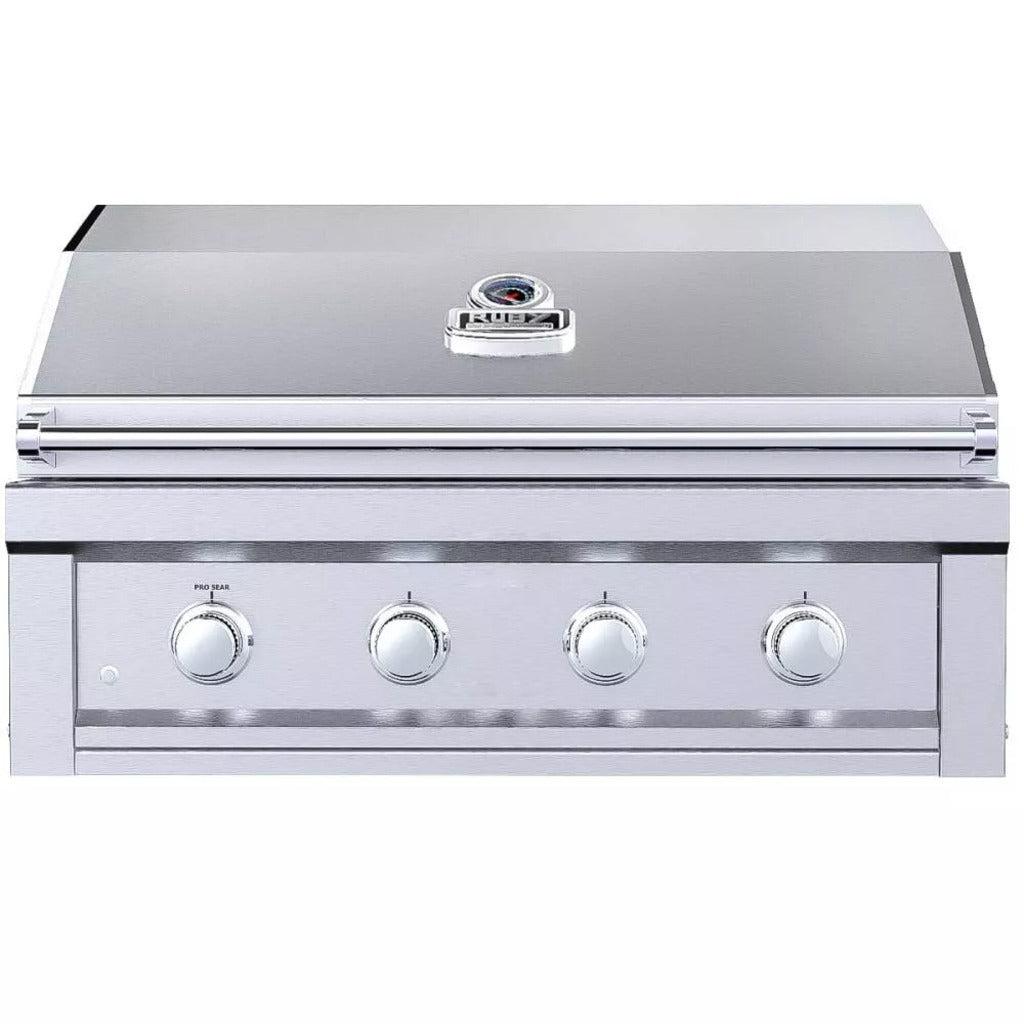 Sunstone Ruby Series 36" 4-Burner Pro-Sear Stainless Steel Drop-In Natural Gas Gas Grill with LED Lights