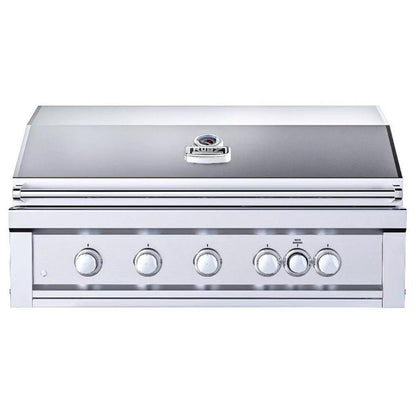 Sunstone Ruby Series 42" 5-Burner Pro-Sear Stainless Steel Drop-In Natural Gas Gas Grill with IR Burner, Rotisserie and LED Lights