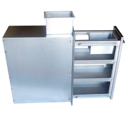 Sunstone Signature Series 12" Stainless Steel Beveled Frame Spice Rack Drawer w/Two Removable Condiment Baskets