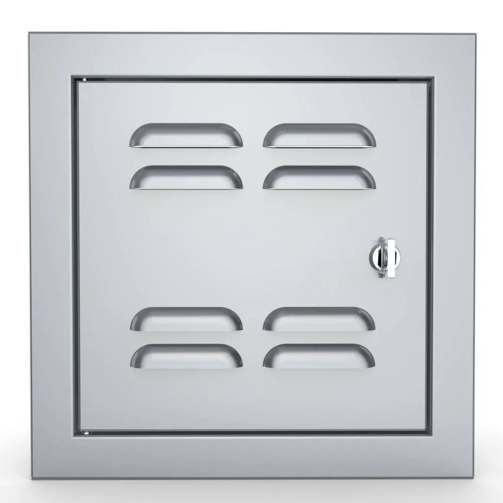 Sunstone Signature Series 12" x 12" Stainless Steel Beveled Frame Left Swing Single Vented Access Door