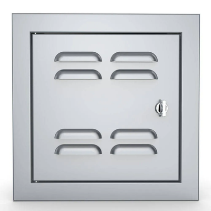 Sunstone Signature Series 12" x 12" Stainless Steel Beveled Frame Left Swing Single Vented Access Door