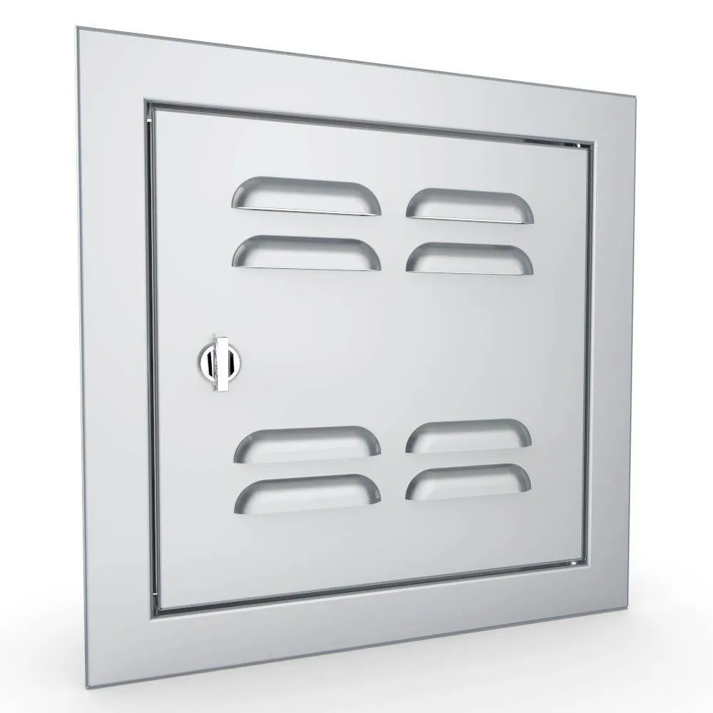 Sunstone Signature Series 12" x 12" Stainless Steel Beveled Frame Right Swing Single Vented Access Door