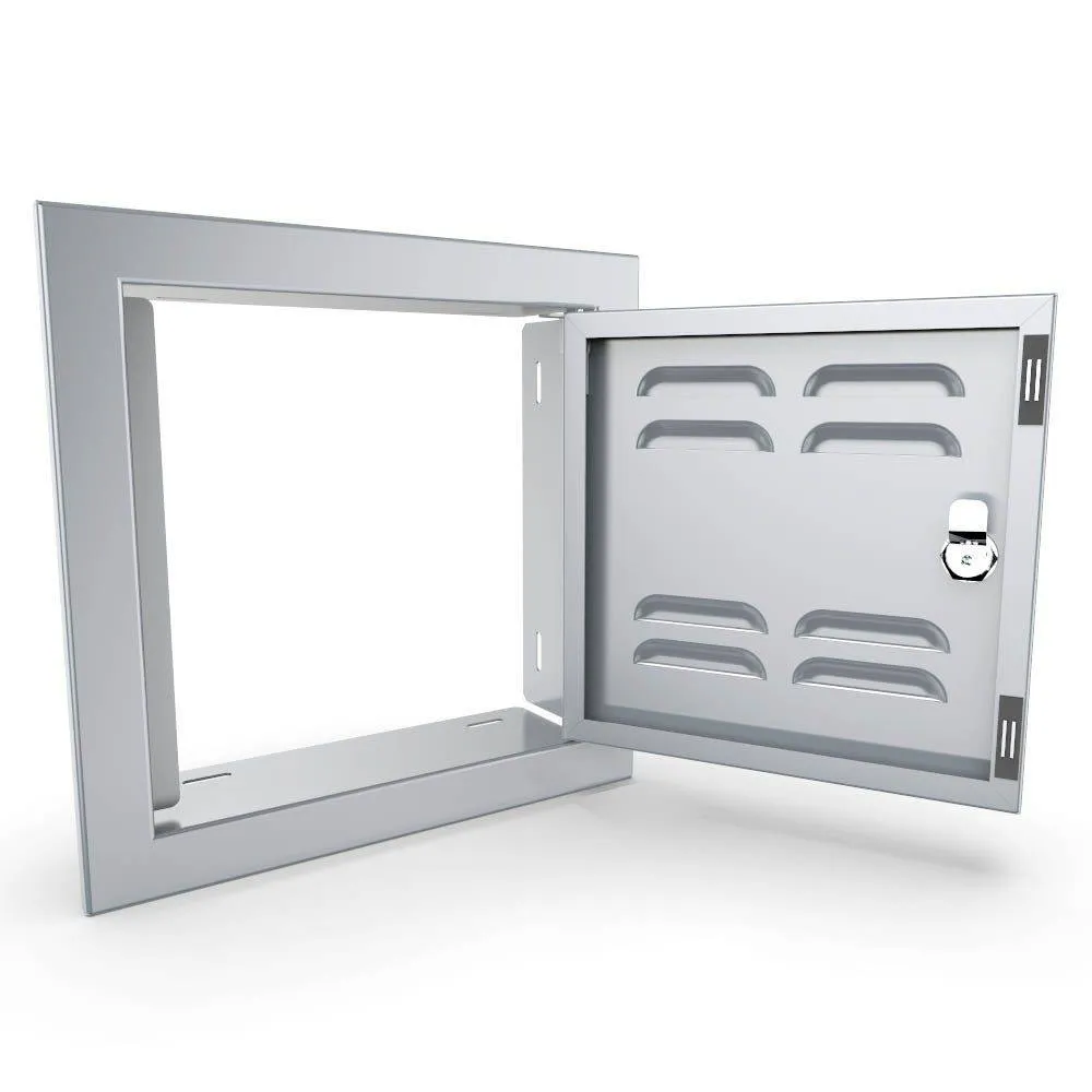Sunstone Signature Series 12" x 12" Stainless Steel Beveled Frame Right Swing Single Vented Access Door
