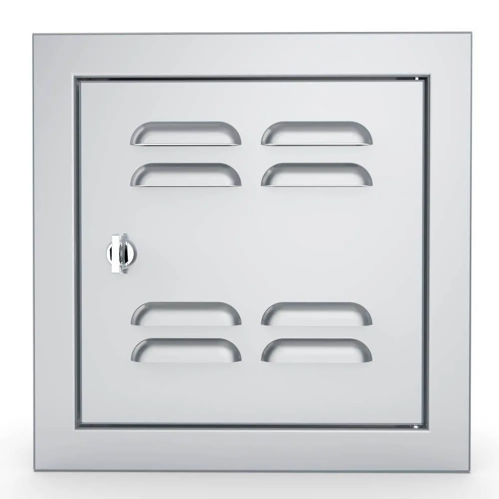 Sunstone Signature Series 12" x 12" Stainless Steel Beveled Frame Right Swing Single Vented Access Door