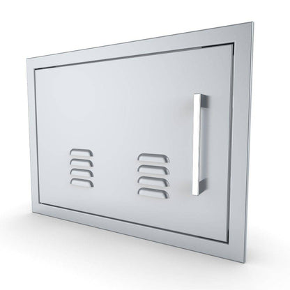 Sunstone Signature Series 14" x 20" Stainless Steel Beveled Frame Left Swing Horizontal Vented Door