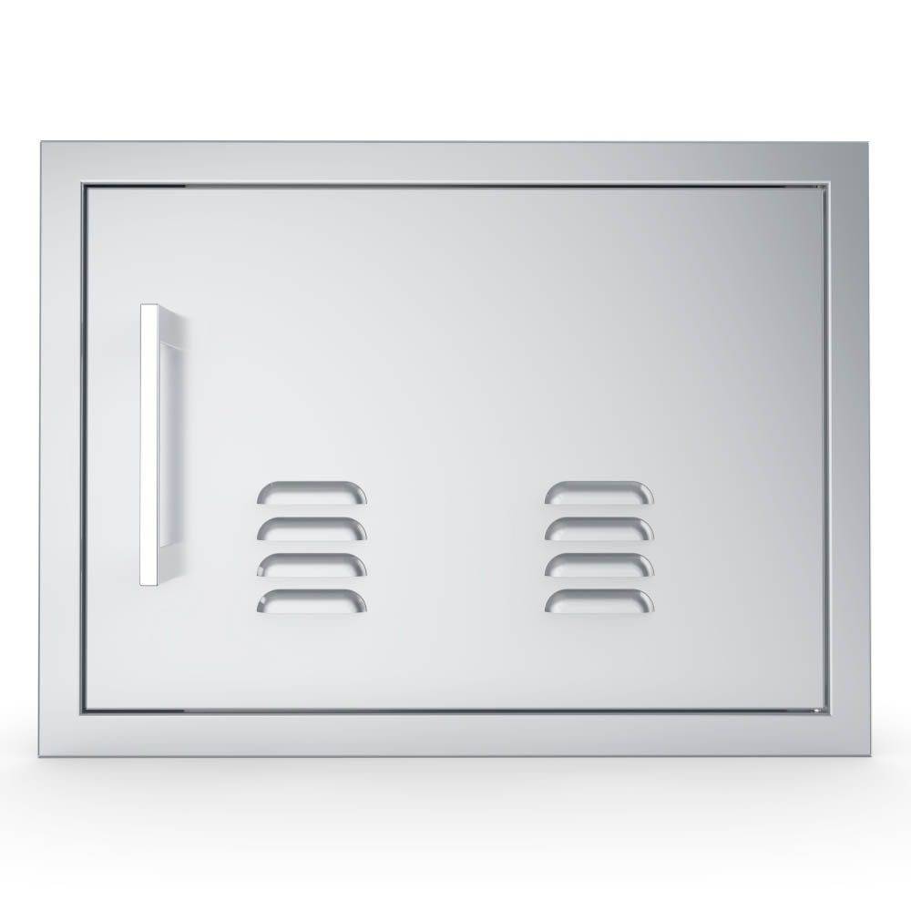 Sunstone Signature Series 14" x 20" Stainless Steel Beveled Frame Left Swing Horizontal Vented Door