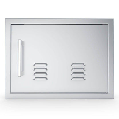 Sunstone Signature Series 14" x 20" Stainless Steel Beveled Frame Left Swing Horizontal Vented Door
