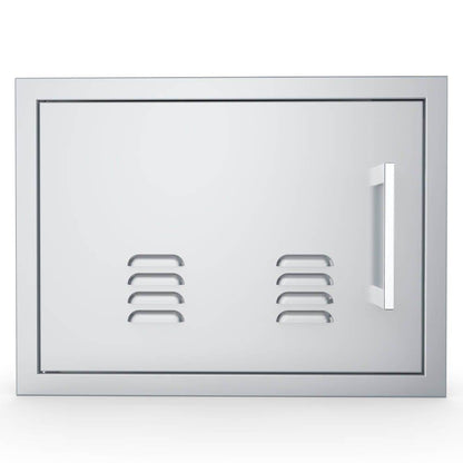 Sunstone Signature Series 14" x 20" Stainless Steel Beveled Frame Left Swing Horizontal Vented Door